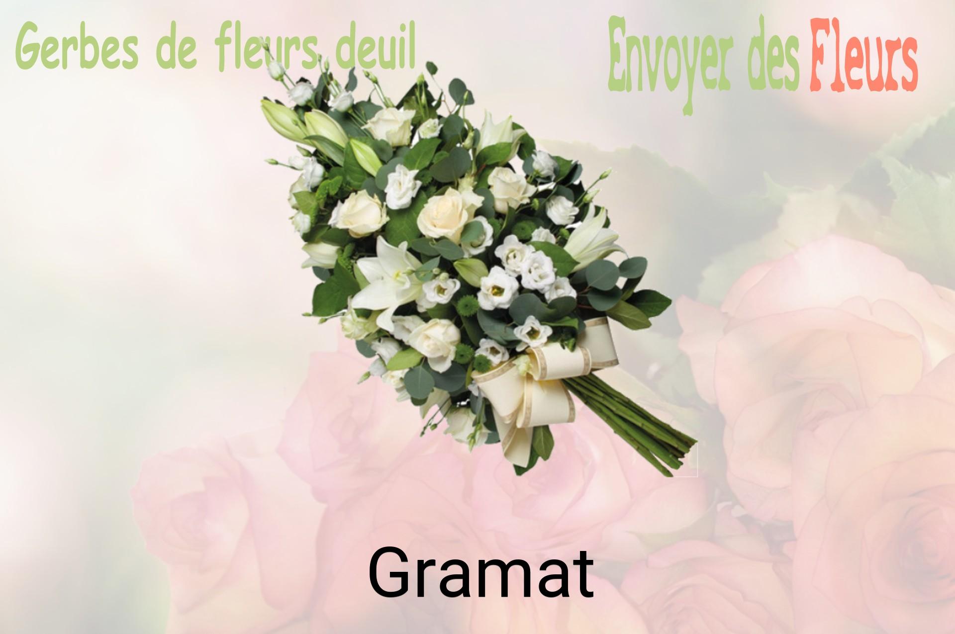 Gerbe de fleurs de deuil livrée à Gramat